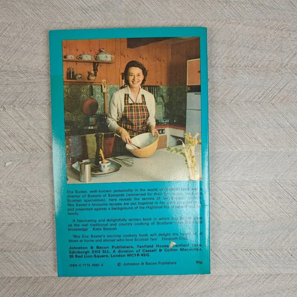 Ena Baxter's Scottish Cookbook Vintage 1975 Paperback Local Ethnic Recipes